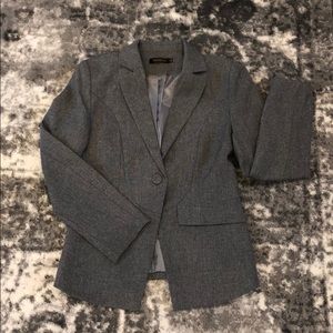 Benibos Grey Lined Career Blazer Size S Tailored
